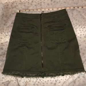 Olive cargo skirt